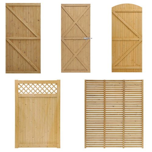 Security wooden garden gate - wooden,