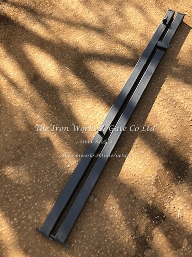 Pair metal gate posts - gate, to