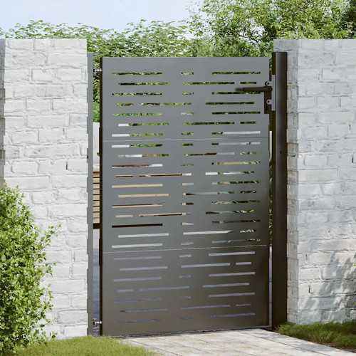 Garden gate with lock black - garden,