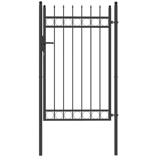 Garden gate black - black, galvanised