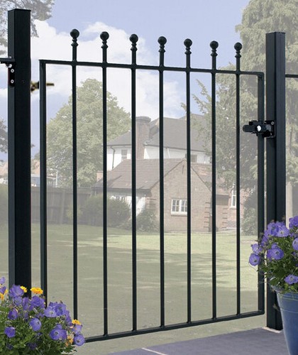 Manroe ball top garden gates - top,