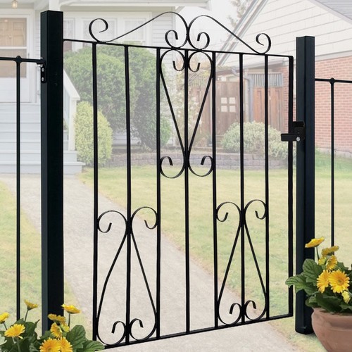 Garden gate wrought iron metal - gate,