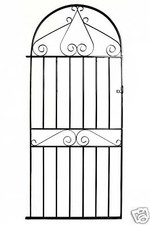 Metal Arched Garden Side Gate